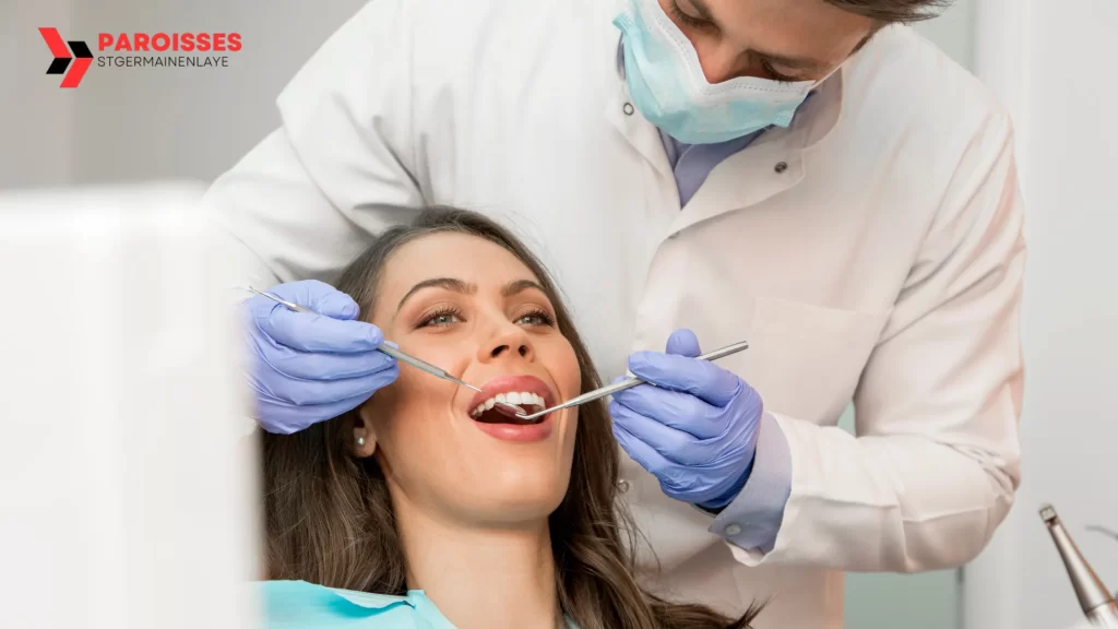 Dentist examining a patient’s mouth, addressing concerns about How Long Until a Tooth Infection Kills You?